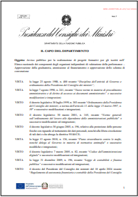 Decreto del  Decreto del Capo Dipartimento della funzione pubblica del 20 dicembre 2024